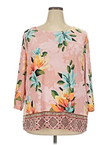 JM Collection 3/4 Sleeve Blouse (view 1)