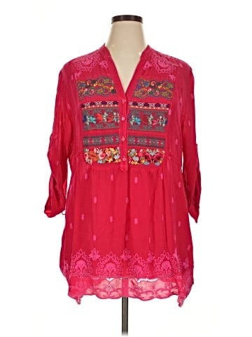 Johnny Was 3/4 Sleeve Blouse (view 1)