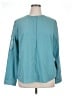 Talbots 100% Polyester Teal Long Sleeve Blouse Size XL - photo 1