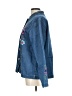 New Directions 100% Cotton Floral Blue Denim Jacket Size L - photo 5