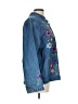 New Directions 100% Cotton Floral Blue Denim Jacket Size L - photo 4