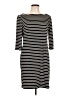 Lesley Evers Stripes Black Casual Dress Size L - photo 1