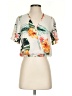 Sienna Sky 100% Polyester Tropical Green Short Sleeve Blouse Size XS - photo 1