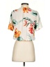 Sienna Sky 100% Polyester Tropical Green Short Sleeve Blouse Size XS - photo 2