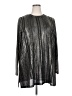 Jade Metallic Silver Long Sleeve Blouse Size 2X - photo 1