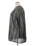 Jade Metallic Silver Long Sleeve Blouse Size 2X - photo 5