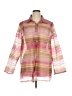 Citiknits Stripes Pink 3/4 Sleeve Blouse Size XL - photo 1