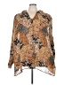 Maggie Barnes 100% Polyester Animal Print Brown Long Sleeve Blouse Size 5X - photo 1
