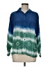 Gerard Darel Tie-dye Blue Long Sleeve Button-Down Shirt Size 6 (38) - photo 1