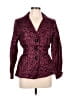 Laura Ashley Animal Print Burgundy Blazer Size M - photo 1