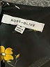 Rose + Olive Stars Black Short Sleeve Blouse Size M - photo 7