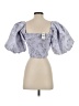 Express 100% Polyester Purple 3/4 Sleeve Blouse Size XS - photo 2