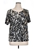 Jaclyn Smith Animal Print Silver Short Sleeve Blouse Size XL - photo 1