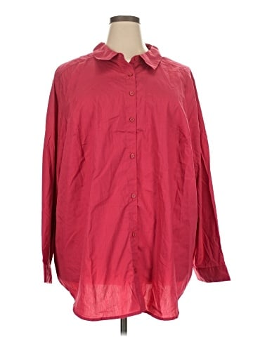 Roaman's Long Sleeve Button-Down Shirt (view 1)