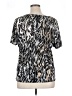 Jaclyn Smith Animal Print Silver Short Sleeve Blouse Size XL - photo 2