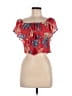 Jealous Tomato Red Short Sleeve Blouse Size L - photo 1