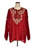 Johnny Was 100% Polyester Red Long Sleeve Blouse Size XXL - photo 1