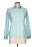 Lands' End Stripes Teal Long Sleeve Button-Down Shirt Size 10 (petite) - photo 1