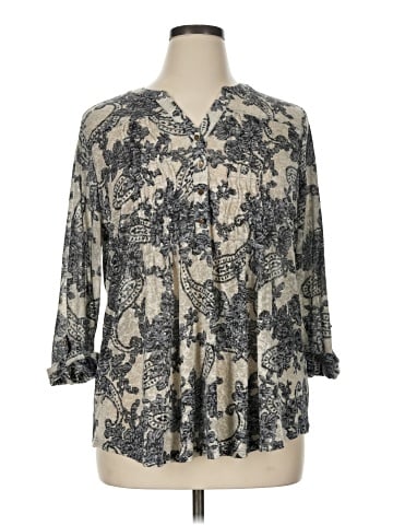 Roz & Ali 3/4 Sleeve Blouse (view 1)