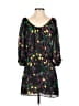 Parker 100% Polyester Print Black Cocktail Dress Size S - photo 1