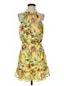 Parker 100% Polyester Tropical Yellow Cocktail Dress Size S - photo 1