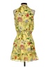 Parker 100% Polyester Tropical Yellow Cocktail Dress Size S - photo 2