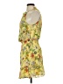 Parker 100% Polyester Tropical Yellow Cocktail Dress Size S - photo 5