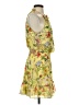 Parker 100% Polyester Tropical Yellow Cocktail Dress Size S - photo 4