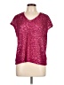 CeCe Burgundy Short Sleeve Top Size L - photo 1