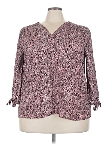 Olivia Grey 3/4 Sleeve Blouse (view 1)