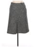 Poleci Chevron-herringbone Gray Wool Skirt Size 6 - photo 2