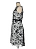 Talbots 100% Polyester Graphic Gray Cocktail Dress Size 8 (petite) - photo 5
