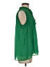 Max Studio 100% Polyester Green Sleeveless Blouse Size M - photo 4