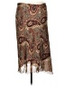 Unbranded 100% Polyester Paisley Brown Casual Skirt Size 13 - photo 1