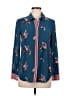 Boden Floral Teal Long Sleeve Blouse Size 6 - photo 1