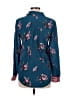 Boden Floral Teal Long Sleeve Blouse Size 6 - photo 2