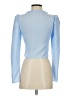 Topshop 100% Polyester Blue Long Sleeve Blouse Size 4 - photo 2