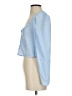 Topshop 100% Polyester Blue Long Sleeve Blouse Size 4 - photo 5