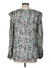 Reiss 100% Viscose Tweed Blue Long Sleeve Blouse Size 10 - photo 2