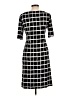 Connected Apparel Houndstooth Black Casual Dress Size 10 - photo 2