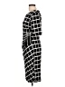 Connected Apparel Houndstooth Black Casual Dress Size 10 - photo 5