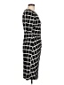 Connected Apparel Houndstooth Black Casual Dress Size 10 - photo 4