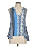 En Creme 100% Rayon Blue Sleeveless Blouse Size M - photo 1