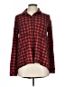 Eye Candy Plaid Red Long Sleeve Blouse Size L - photo 1