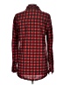 Eye Candy Plaid Red Long Sleeve Blouse Size L - photo 2