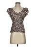 Nanette Lepore Brown Short Sleeve Top Size 2 - photo 1