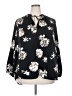 Lucky Brand 100% Polyester Black 3/4 Sleeve Blouse Size 2X - photo 1