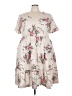 Unbranded Floral Ivory Casual Dress Size 24 - photo 1
