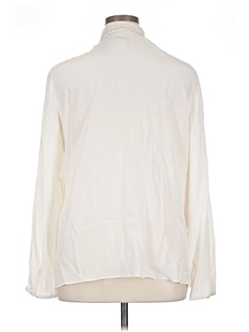 Elie Tahari Long Sleeve Silk Top (view 2)