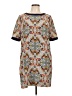 J.Crew 100% Polyester Print Gray Casual Dress Size 10 - photo 1